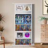 VEVOR Media Storage Cabinet, 5-layer DVD Shelf Holds up to 240 CDs, Adjustable CD Shelves, Protects & Organizes Music, Movie, Video Games or Memorabilia Collections, White
