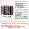 VEVOR Media Storage Cabinet, DVD Cabinet with Doors and Shelves, CD Storage Holds up to 576 CDs, Adjustable DVD Shelf, Protects & Organizes Music, Movie, Video Games or Collections-Espresso