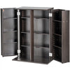 VEVOR Media Storage Cabinet, DVD Cabinet with Doors and Shelves, CD Storage Holds up to 576 CDs, Adjustable DVD Shelf, Protects & Organizes Music, Movie, Video Games or Collections-Espresso