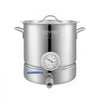 VEVOR Stainless Steel Kettle, 5 GALLON Brewing Pot, Tri Ply Bottom for Beer, Brew Kettle Pot, Home Brewing Supplies Includes Lid, Handle, Thermometer, Ball Valve Spigot, Filter, Filter Tray