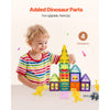 VEVOR Magnetic Tiles, 56 PCS Magnetic Animals Building Blocks for Kids, Magnet Building Set with 4 Dinosaurs, STEM Sensory Educational Construction Stacking Toys Gift for Toddlers Boys Girls Aged 3+