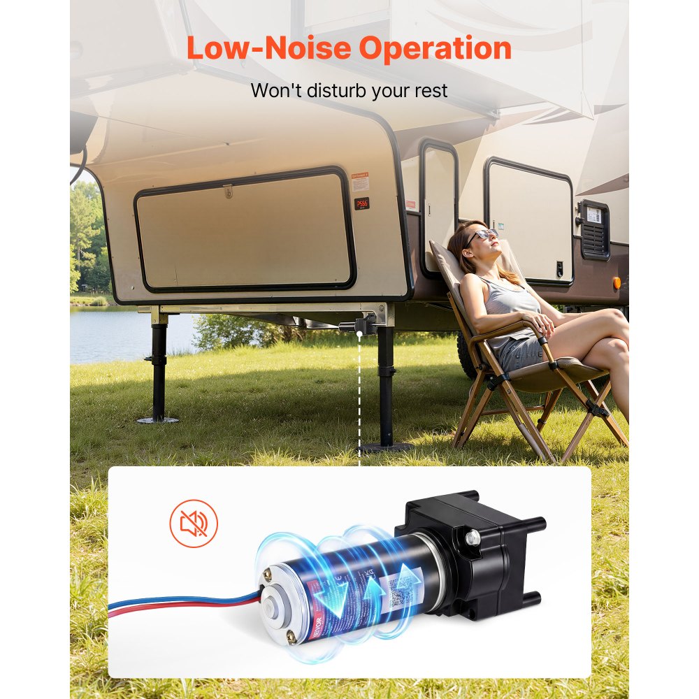 VEVOR RV 5th Wheel Landing Gear Motor, Replaces LG-142178, 5500 lbs Capacity, 300W RV Fifth Wheel Power Landing Gear Motor Compatible with Lippert Venture, Atwood, Stromberg Carlson Systems, Black