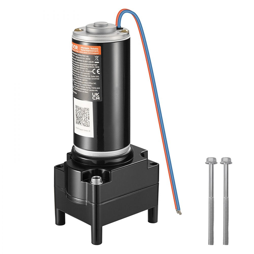 VEVOR RV 5th Wheel Landing Gear Motor, Replaces LG-142178, 5500 lbs Capacity, 300W RV Fifth Wheel Power Landing Gear Motor Compatible with Lippert Venture, Atwood, Stromberg Carlson Systems, Black