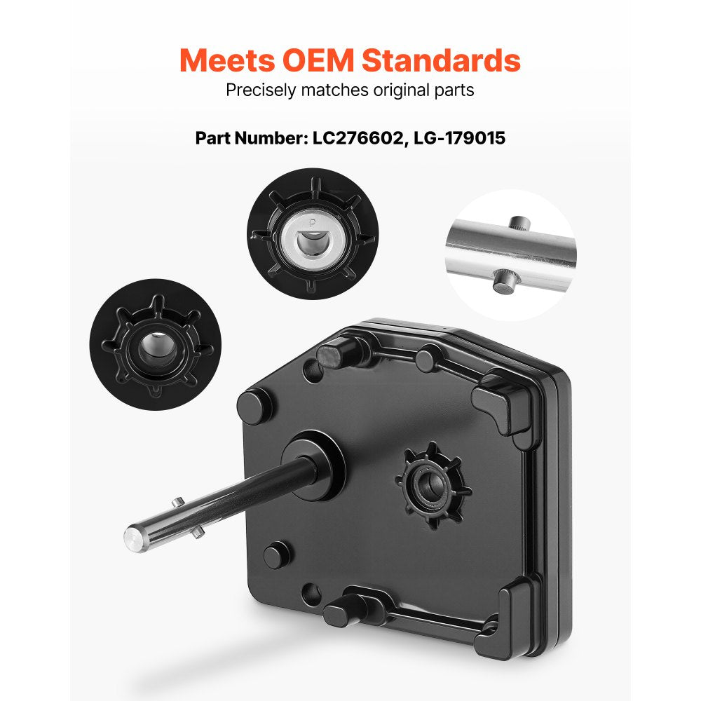 VEVOR RV Fifth Wheel Landing Gear Box 276602, Universal Mount Steel Gearbox Compatible with Lippert Venture, Atwood, Stromberg Carlson Landing Gear Systems, Replace LG-179015, Adjustable Height, Black