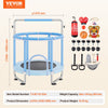VEVOR 55" Kids Trampoline, 4.6FT Indoor Outdoor Trampoline, Mini Toddler Recreational Trampolinewith Safety Enclosure Net and Basketball Hoop, Birthday Gifts Christmas Toys for 3+ Years Children, Blue