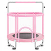 VEVOR 55" Kids Trampoline, 4.6FT Indoor Outdoor Trampoline, Mini Toddler Recreational Trampolinewith Safety Enclosure Net and Basketball Hoop, Birthday Gifts Christmas Toys for 3+ Years Children, Pink