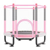 VEVOR 60" Kids Trampoline, 5FT Indoor Outdoor Trampoline, Mini Toddler Recreational Trampolinewith Safety Enclosure Net and Basketball Hoop, Birthday Gifts Christmas Toys for 3+ Years Children, Pink