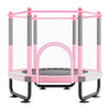 VEVOR 60" Kids Trampoline, 5FT Indoor Outdoor Trampoline, Mini Toddler Recreational Trampolinewith Safety Enclosure Net and Basketball Hoop, Birthday Gifts Christmas Toys for 3+ Years Children, Pink