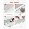 VEVOR Gutter Guard, 5 in Aluminum Gutter Cover with Stainless Steel Micro Mesh, Heavy-Duty 48ft Length, 0.04in Thick, Leaf Guard for Debris and Pine Needles, Easy DIY Install, Screws Included, 12 PCS