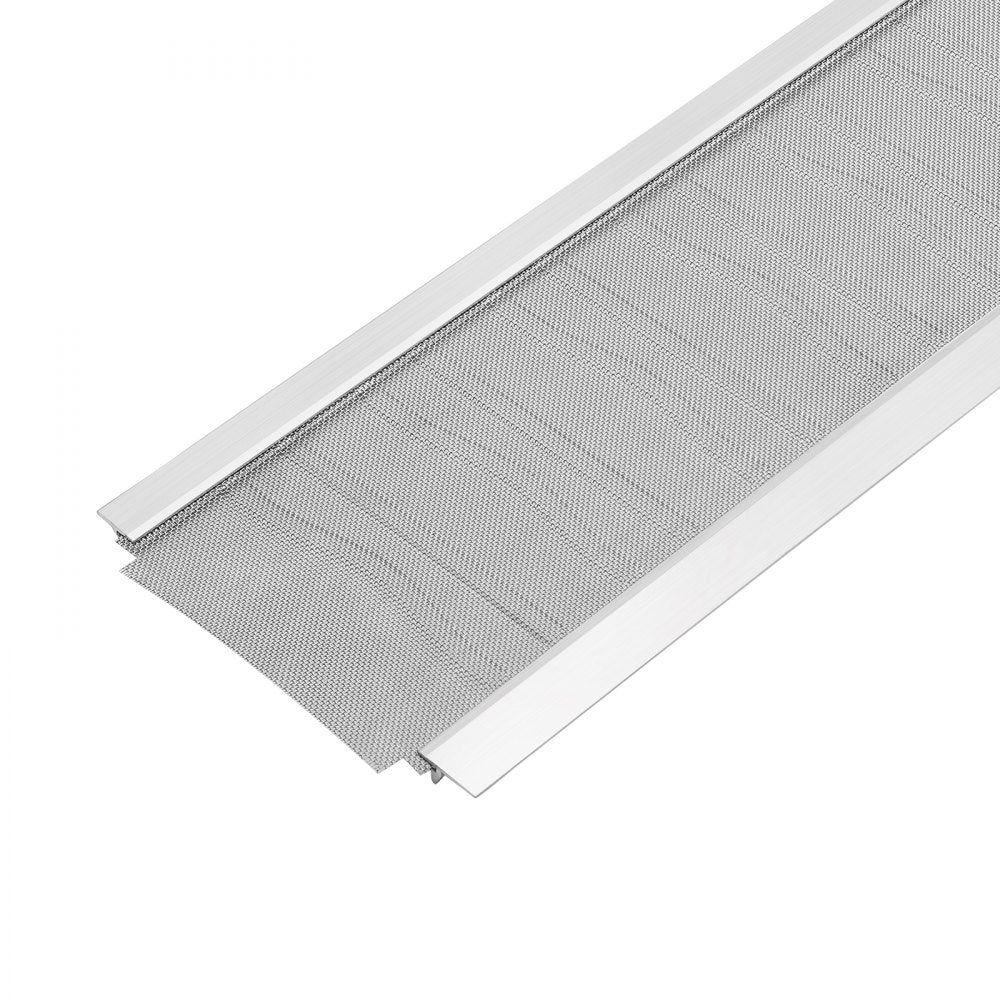VEVOR Gutter Guard, 5 in Aluminum Gutter Cover with Stainless Steel Micro Mesh, Heavy-Duty 48ft Length, 0.04in Thick, Leaf Guard for Debris and Pine Needles, Easy DIY Install, Screws Included, 12 PCS