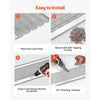 VEVOR Gutter Guard, 5 in Aluminum Gutter Cover with Stainless Steel Micro Mesh, Heavy-Duty 100ft Length, 0.04in Thick, Leaf Guard for Debris and Pine Needles, Easy DIY Install, Screws Included, 20 PCS