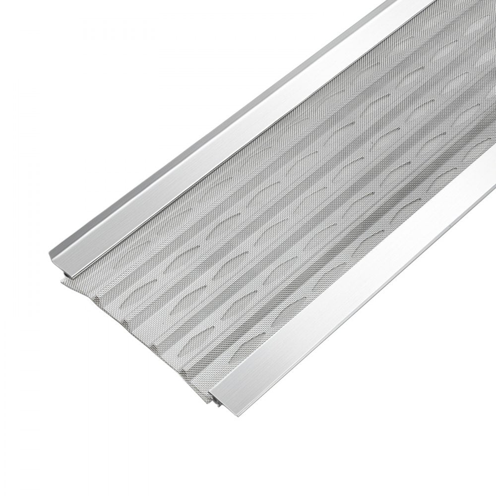 VEVOR Gutter Guard, 6 in Aluminum Gutter Cover with Stainless Steel Micro Mesh, Heavy-Duty 100ft Length, 0.04in Thick, Leaf Guard for Debris and Pine Needles, Easy DIY Install, Screws Included, 20 PCS