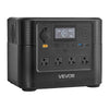 VEVOR Portable Power Station, 1200W Solar Generator Power Station, 806Wh LiFePO4 Battery Backup with 10 Output Ports for Home Emergency, Outdoor Camping, RV Travel (Solar Panel NOT Included)