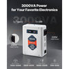 VEVOR Step Up Voltage Converter, 3000VA, Heavy Duty Voltage Power Converter, 110V to 220V Power Transformer, with 2 EU Outlets, USB Output, LCD Display, Temperature Protection, for 220V Appliances