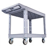 VEVOR Utility Cart, 550 lbs Capacity, 2 Tier Service Cart with 360° Swivel & Fixed Wheels (2 with Brakes), Heavy Duty Plastic Rolling with Storage Tray, Tool Storage for Garage Warehouse Workshop Gray