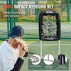 VEVOR 9 Hole Baseball Net, 21"x29" Softball Baseball Training Equipment for Hitting Pitching Practice, Heavy Duty Height Adjustable Trainer Aid with Strike Zone & 4 Ground Stakes, for Youth Adults