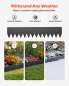 VEVOR Galvanized Steel Landscape Edging, 24-Pack 40 x 8 Inch Metal Edging for Landscaping with 26 Mounting Clips, Heavy Duty Metal Garden Edge Border for Flower Bed, Yard Pathway, Black
