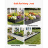 VEVOR Galvanized Steel Landscape Edging, 6-Pack 40 x 10 Inch Metal Edging for Landscaping with 8 Mounting Clips, Heavy Duty Metal Garden Edge Border for Flower Bed, Yard Pathway, Black