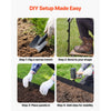 VEVOR Galvanized Steel Landscape Edging, 10-Pack 40 x 4.5 Inch Metal Edging for Landscaping with 11 Mounting Clips, Heavy Duty Metal Garden Edge Border for Flower Bed, Yard Pathway, Black