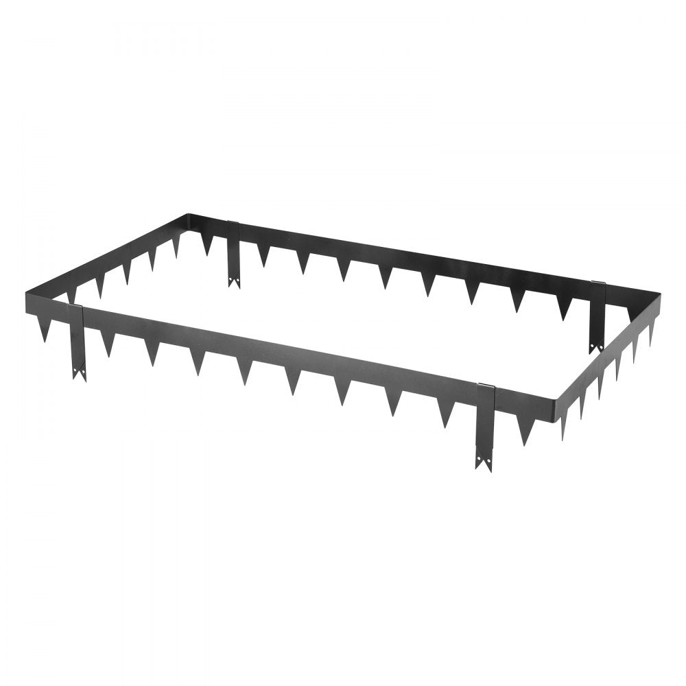 VEVOR Galvanized Steel Landscape Edging, 10-Pack 40 x 4.5 Inch Metal Edging for Landscaping with 11 Mounting Clips, Heavy Duty Metal Garden Edge Border for Flower Bed, Yard Pathway, Black