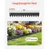 VEVOR Galvanized Steel Landscape Edging, 6-Pack 40 x 6 Inch Metal Edging for Landscaping with 6 Mounting Clips, Bendable Metal Garden Edge Border for Flower Bed, Yard Pathway, Black