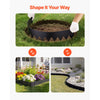VEVOR Galvanized Steel Landscape Edging, 6-Pack 40 x 8 Inch Metal Edging for Landscaping with 6 Mounting Clips, Bendable Metal Garden Edge Border for Flower Bed, Yard Pathway, Black