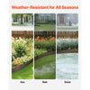 VEVOR Steel Landscape Edging, 5 Packs 39 x 4 in Rust-Resistant Metal Landscape Edging, Bendable Garden Edging Border, Heavy Duty Lawn Edging, Easy-to-Install, Flower Bed Yard Pathway Divider Brown