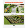VEVOR Steel Landscape Edging, 5 Packs 39 x 5 in Rust-Resistant Metal Landscape Edging, Bendable Garden Edging Border, Heavy Duty Lawn Edging, Easy-to-Install, Flower Bed Yard Pathway Divider Black