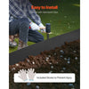 VEVOR Steel Landscape Edging, 6 Packs 40 x 6 in Rust-Resistant Metal Landscape Edging, Bendable Garden Edging Border, Heavy Duty Lawn Edging, Easy-to-Install, Flower Bed Yard Pathway Divider Black