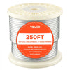 VEVOR 1/4 Inch Wire Rope, 250 ft Length, Zinc Galvanized Carbon Steel Cable with Gloves, 7000 lbs Breaking Strength, 7 x 19 Strands Construction, Wire Cable for Deck Railing System, Garden Trellis