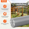 VEVOR Hardware Cloth 1/2 inch 24 inch x 100 ft 19 Gauge Chicken Wire Fence, Hot-Dip Galvanized After Welding Metal Wire Mesh Roll, Garden Plant Welded Fencing Roll Supports Poultry Netting Cage Fence