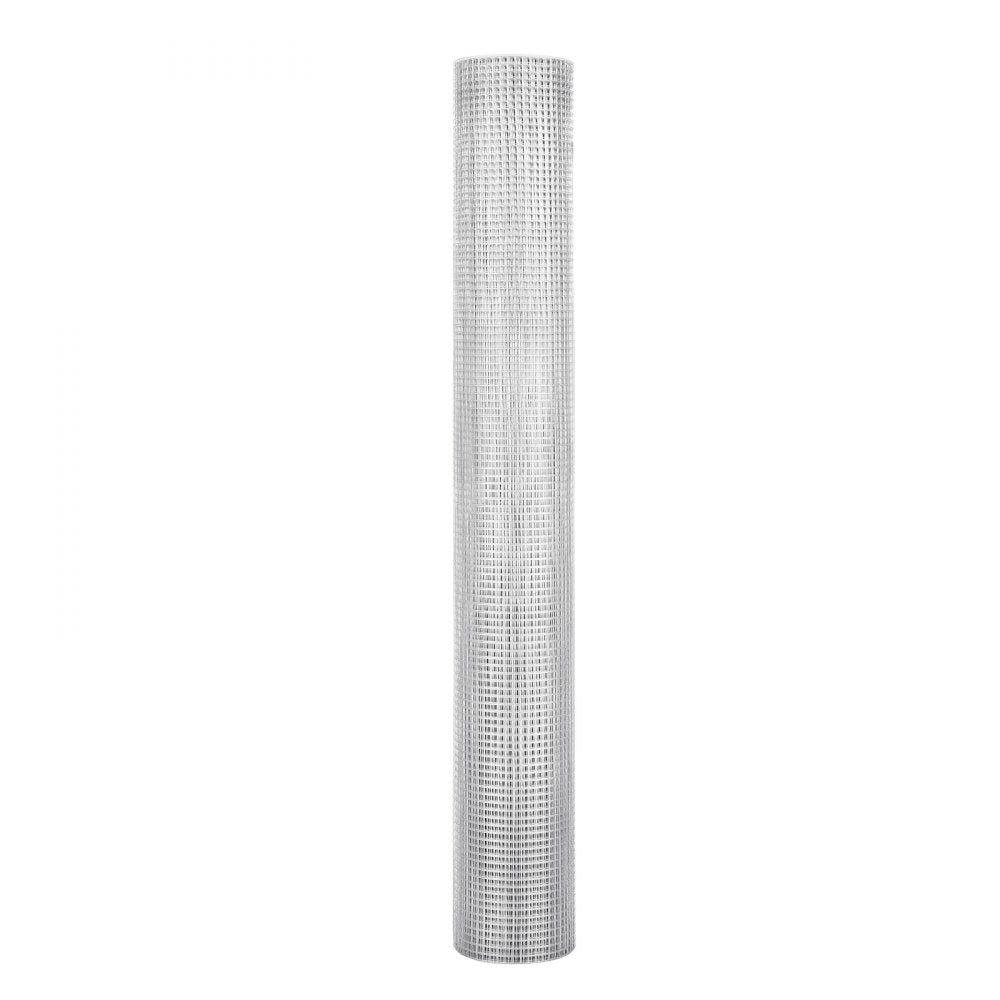 VEVOR Hardware Cloth, 1/2 inch 60 inch x 50 ft 19 Gauge Chicken Wire Fence, Hot-Dip Galvanized After Welding Metal Wire Mesh Roll, Garden Plant Welded Fencing Roll Supports Poultry Netting Cage Fence