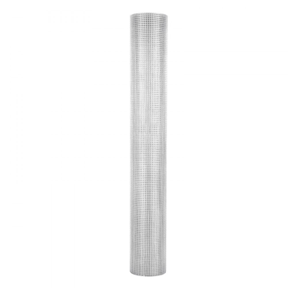 VEVOR Hardware Cloth, 1/2 inch 72 inch x 100 ft 19 Gauge Chicken Wire Fence, Hot-Dip Galvanized After Welding Metal Wire Mesh Roll, Garden Plant Welded Fencing Roll Supports Poultry Netting Cage Fence