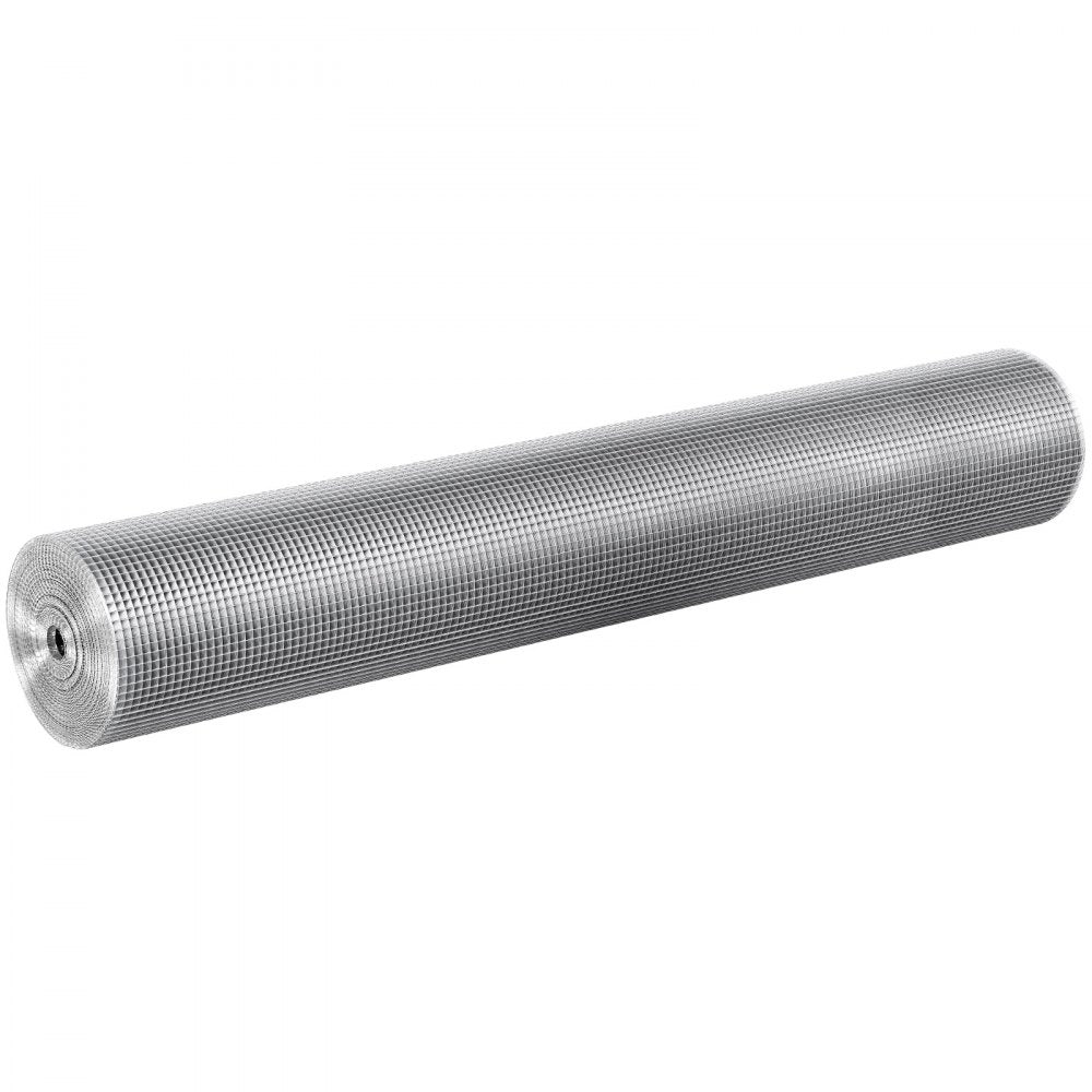 VEVOR Hardware Cloth 1/4 inch 36 inch x 50 ft 23 Gauge Chicken Wire Fence, Hot-Dip Galvanized After Welding Metal Wire Mesh Roll, Garden Plant Welded Fencing Roll Supports Poultry Netting Cage Fence