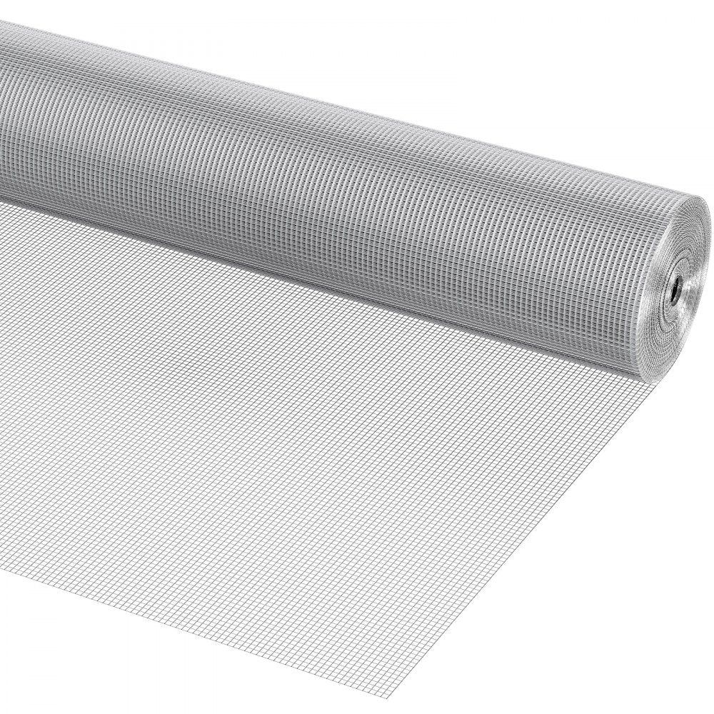 VEVOR Hardware Cloth 1/4 inch 36 inch x 100 ft 23 Gauge Chicken Wire Fence, Hot-Dip Galvanized After Welding Metal Wire Mesh Roll, Garden Plant Welded Fencing Roll Supports Poultry Netting Cage Fence