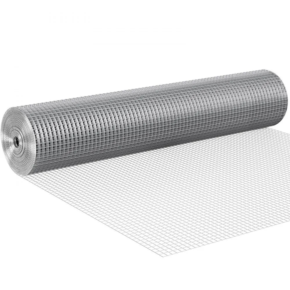 VEVOR Hardware Cloth, 1/2 inch 36in x 50 ft 19 Gauge, Hot Dipped Galvanized Wire Mesh Roll, Chicken Wire Fencing, Wire Mesh for Rabbit Cages, Garden, Small Rodents