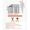 VEVOR Outdoor Dog Kennel, 3.67 x 3.78 x 4.1 ft Large Dog Kennel with Secure Lock, Outside Dogs Enclosures with UV-Resistant & Waterproof Roof Cover, Heavy Duty Pet Crate Cage Run for Large Dogs