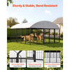 VEVOR Outdoor Dog Kennel, 9.8 x 9.8 x 5.4 ft Large Dog Kennel with Secure Lock, Outside Dogs Enclosures with UV-Resistant & Waterproof Roof Cover, Heavy Duty Pet Crate Cage Run for Large Dogs