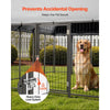 VEVOR Outdoor Dog Kennel, 9.8 x 9.8 x 5.4 ft Large Dog Kennel with Secure Lock, Outside Dogs Enclosures with UV-Resistant & Waterproof Roof Cover, Heavy Duty Pet Crate Cage Run for Large Dogs