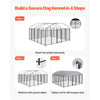 VEVOR Outdoor Dog Kennel, 9.8 x 9.8 x 5.4 ft Large Dog Kennel with Secure Lock, Outside Dogs Enclosures with UV-Resistant & Waterproof Roof Cover, Heavy Duty Pet Crate Cage Run for Large Dogs