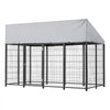 VEVOR Outdoor Dog Kennel, 7.87 x 3.94 x 5.4 ft Large Dog Kennel with Secure Lock, Outside Dogs Enclosures with UV-Resistant & Waterproof Roof Cover, Heavy Duty Pet Crate Cage Run for Large Dogs
