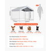 VEVOR Outdoor Dog Kennel, 6.56 x 6.56 x 5.25 ft Large Dog Kennel with Secure Lock, Outside Dogs Enclosures with UV-Resistant & Waterproof Roof Cover, Heavy Duty Pet Crate Cage Run for Large Dogs