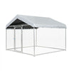 VEVOR Outdoor Dog Kennel, 6.56 x 6.56 x 5.25 ft Large Dog Kennel with Secure Lock, Outside Dogs Enclosures with UV-Resistant & Waterproof Roof Cover, Heavy Duty Pet Crate Cage Run for Large Dogs