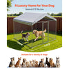 VEVOR Outdoor Dog Kennel, 7.55 x 7.55 x 7.05 ft Large Dog Kennel with Secure Lock, Outside Dogs Enclosures with UV-Resistant & Waterproof Roof Cover, Heavy Duty Pet Crate Cage Run for Large Dogs