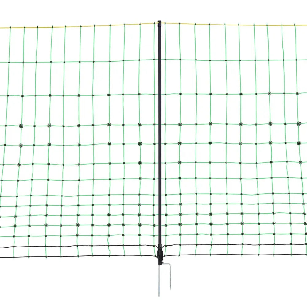 VEVOR Electric Fence Netting, 35" H x 164' L, PE Net Fencing with Posts & Double-Spiked Stakes, Utility Portable Mesh for Goats, Sheep, Lambs, Deer, Hogs, Dogs, Used in Backyards, Farms, and Ranches
