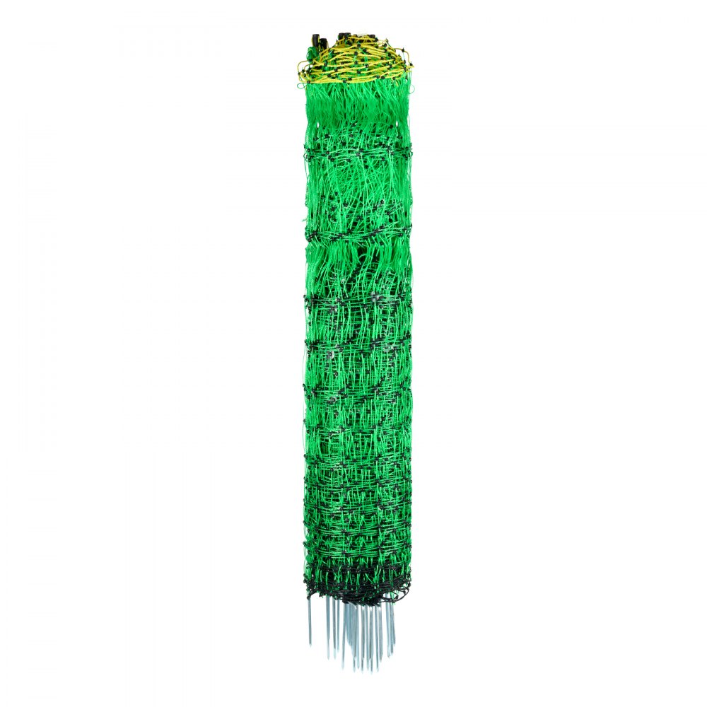 VEVOR Electric Fence Netting, 35" H x 164' L, PE Net Fencing with Posts & Double-Spiked Stakes, Utility Portable Mesh for Goats, Sheep, Lambs, Deer, Hogs, Dogs, Used in Backyards, Farms, and Ranches