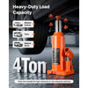VEVOR Hydraulic Bottle Jack 4 Ton (8818.5 lbs) 7.64"-14.92" Lifting Range, for Midsize Sedan, Midsize SUV, Van, Auto Repair & House Lift, Multi-Directional Welded Jack with Carrying Case & Long Handle
