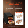 VEVOR Electric Humidor, 16L, 100 Counts Electric Cigar Humidor Cabinet with Cooling Temperature Control, Spanish Cedar Wood Shelves & Drawers, Mechanical Hygrometer, 2 Layers, Cooler for Household