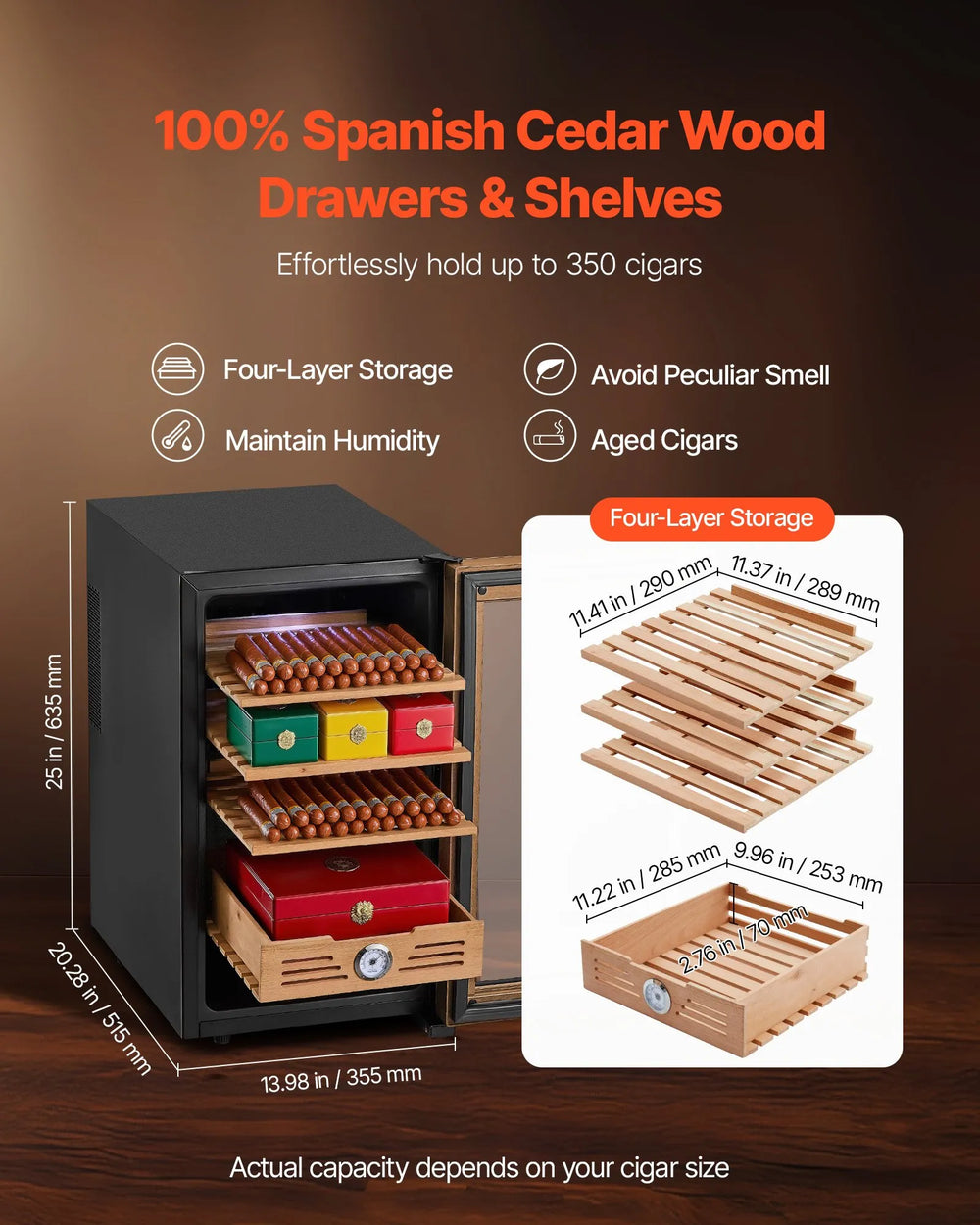 VEVOR Electric Humidor - Feature Overview