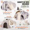 VEVOR Cat Tree for Indoor Cats, 31.4" Cat Tree Tower with Cat Condo, Sisal Scratching Post, Hammock, Top Perch, Jumping Platform, Cat House with Hang Ball, Cat Furniture Activity Center, Light Grey